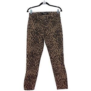 Leopard, Denim, Jeans, Stretch, Ankle Highrise, Express, 6R, Leopard